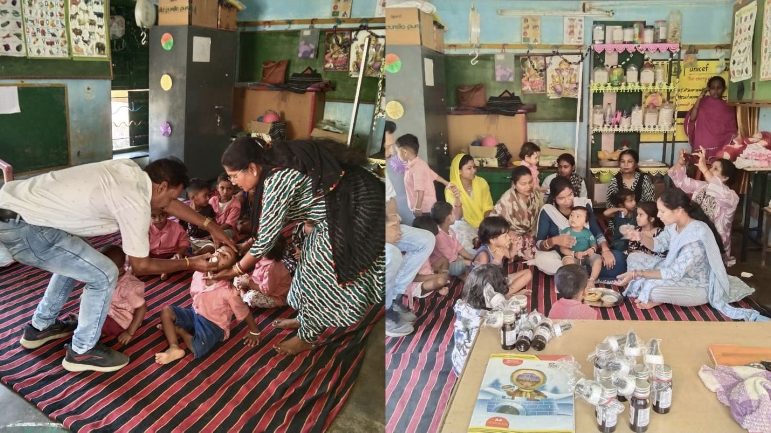 आयुष विभाग ने कराया स्वर्णप्राशन संस्कार
