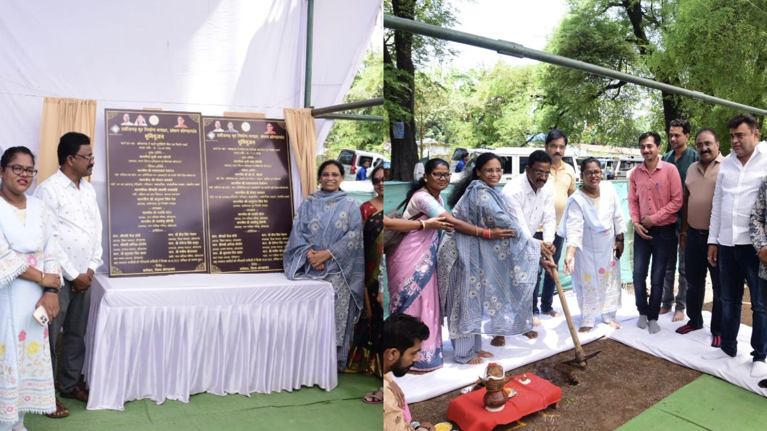 विधायक लता उसेंडी ने मल्टी यूटिलिटी सेंटर व मॉडल उप पंजीयक कार्यालय निर्माण कार्य का भूमिपूजन