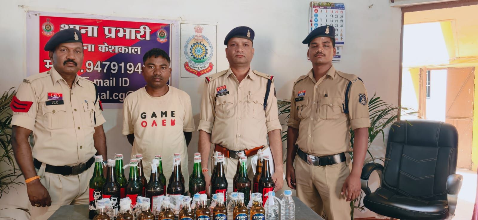 अवैध शराब बिक्री करते आरोपी गिरफ्तार, भेजा गया जेल