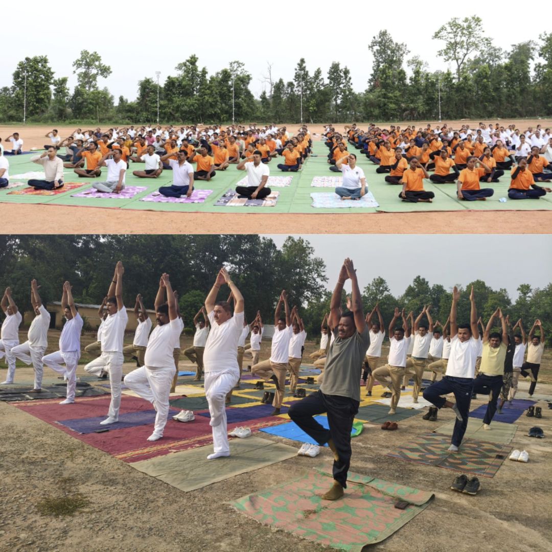 कोण्डागांव के थाना, चौकी व कैम्पों में 700 लोगों ने किया सामूहिक योगाभ्यास, सामाजिक समरसता का दिया संदेश