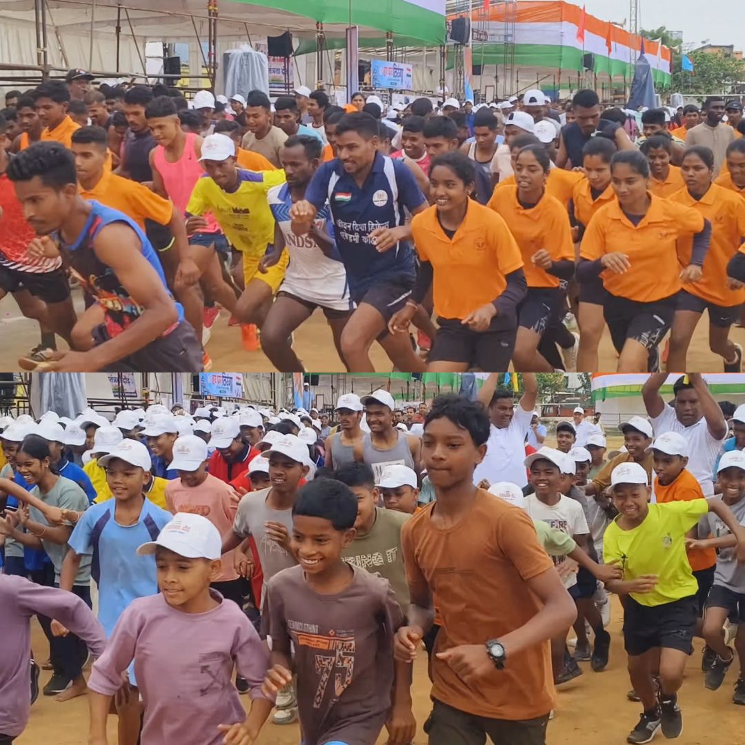 सद्भावना स्वतंत्रता दौड़ में अधिकारी, जनप्रतिनिधि, पुलिस जवान, विद्यार्थी और आमजन हुए शामिल