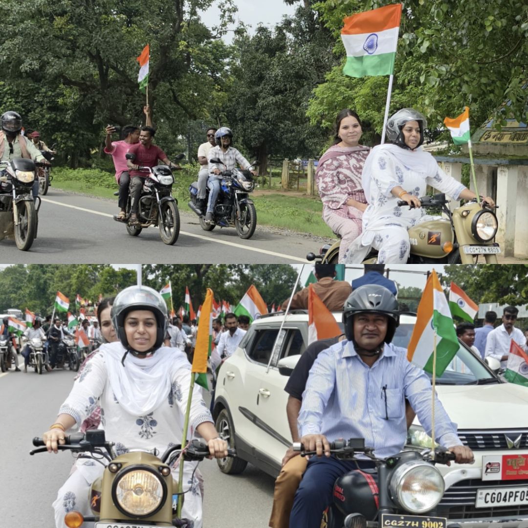 45 किमी तिरंगा यात्रा में एसडीएम आकांक्षा नायक ने दिया महिला सशक्तिकरण का संदेश