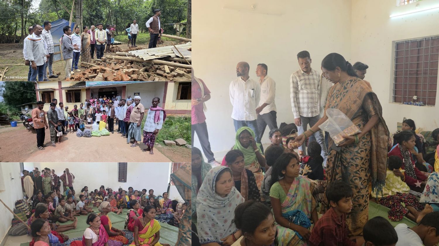 राजपुर समेत चार गांवों में पहुंचकर पीड़ितों से मिलीं, राशन बांटा और जल्द राहत-मुआवजे की मांग