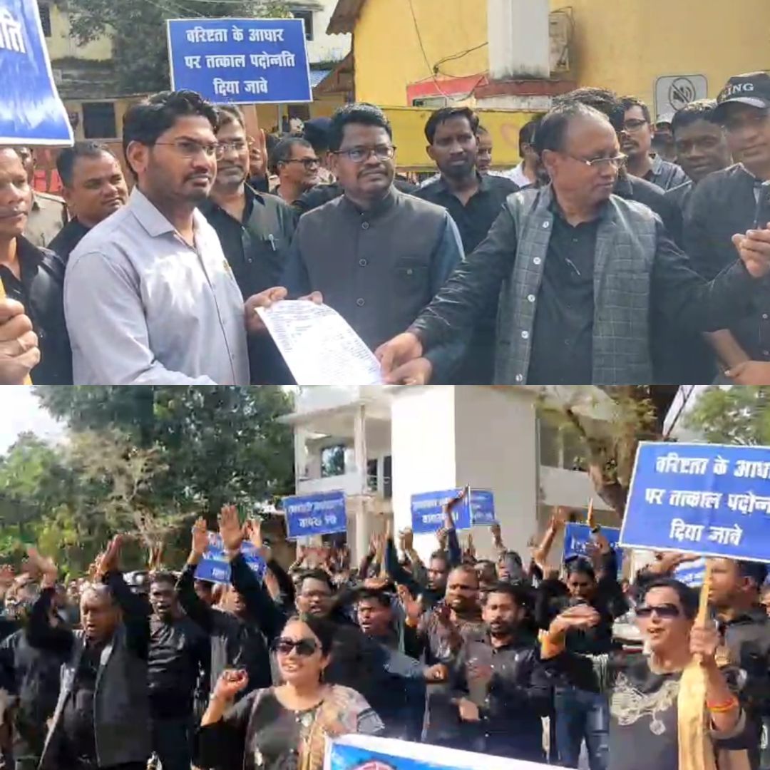 काले कपड़े पहन निकाली रैली; एसडीएम कार्यालय में जमकर की नारेबाजी