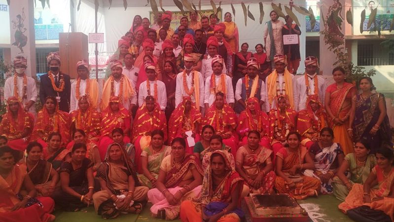 मुख्यमंत्री कन्या विवाह योजना का 10जोड़ों ने लिया फेरा