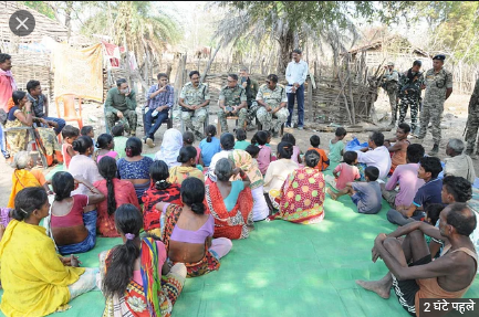 नक्सली प्रभावित ग्राम गलगम में कैंप खुलने के साथ लगा चौपाल