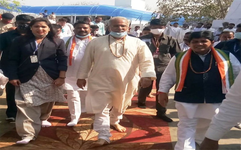 गिरौदपुरी मेला में शामिल हुए मुख्यमंत्री भूपेश बघेल