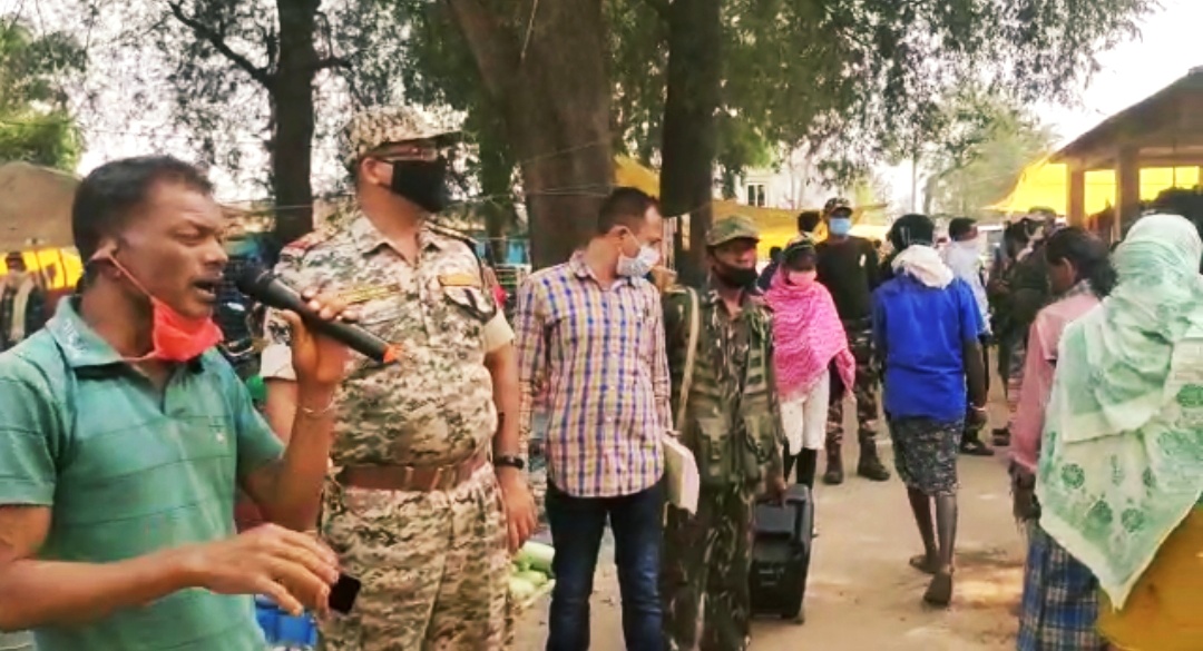 बेनूर पुलिस द्वारा चलाया जा रहा कोरोना संक्रमण रोकथाम के लिए जागरूकता अभियान