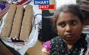 गांजा बेचते महिला पकड़ाई,1100 ग्राम गांजा जब्त