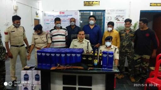 लाकडाउन का फायदा उठाकर अंग्रेजी शराब का तस्करी करने वाले 4 तस्कर गिरफ्तार