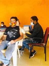 कुछ ही देर में समाप्त हो गया 160 डोज वैक्सीन