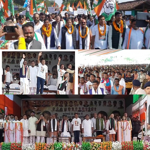 पीसीसी अध्यक्ष मोहन मरकाम ने थूक कर चाटने वाली कहावत को चरितार्थ करने का आरोप भाजपा पर लगाया
