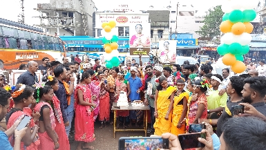 श्रीमती द्रौपदी मुर्मू के राष्ट्रपति पद पर निर्वाचित होने पर भाजपा ने मनाया जश्न