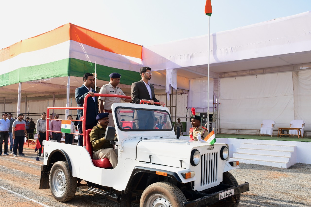 गणतंत्र दिवस समारोह आयोजन की तैयारी का किया गया अंतिम रिहर्सल