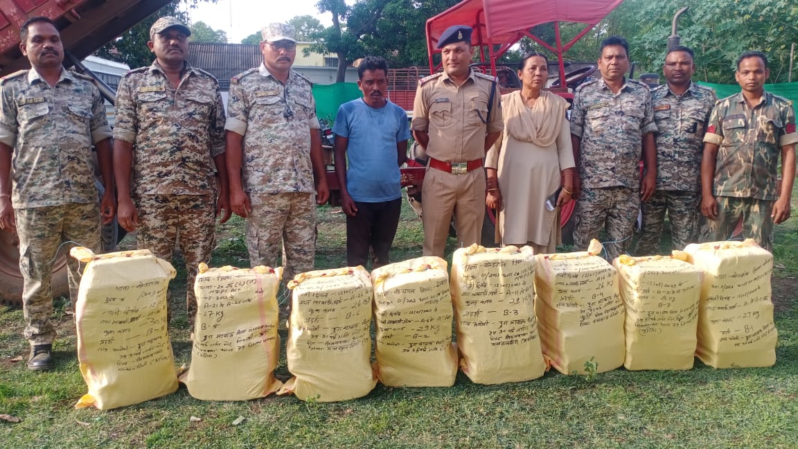 ट्रेक्टर में ले जा रहे गांजा को पुलिस ने किया जप्त, 20 लाख का गांजा के साथ एक आरोपी गिरफ्तार