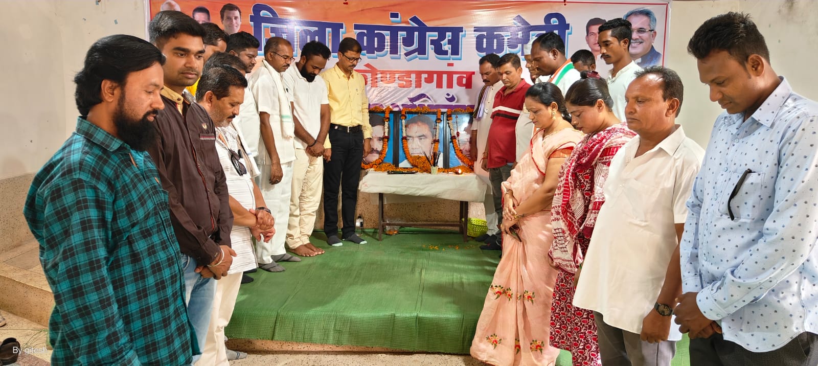 कांग्रेसियों ने झीरम घाटी के शहीदों को किया नमन