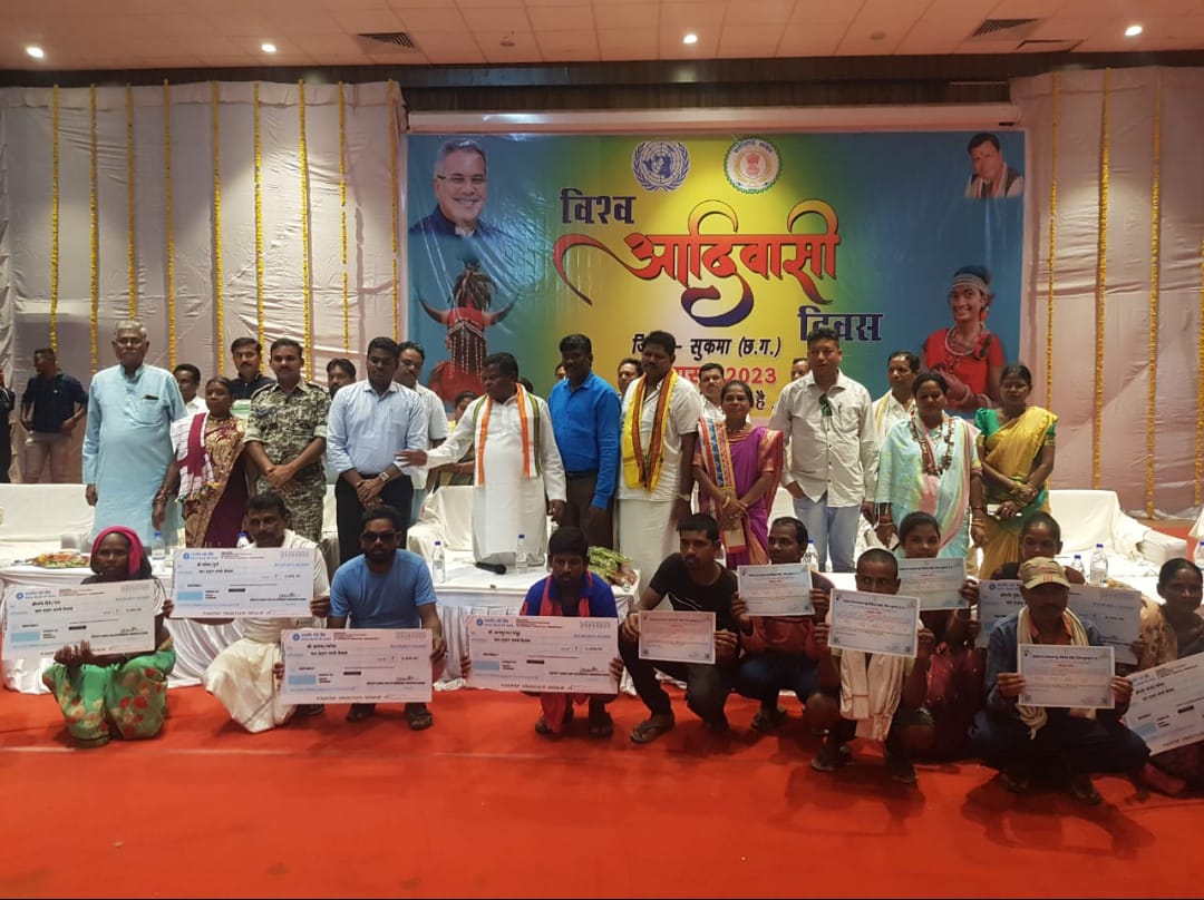 सर्व आदिवासी समाज द्वारा आयोजित कार्यक्रम में पहुंचे मंत्री कवासी लखमा