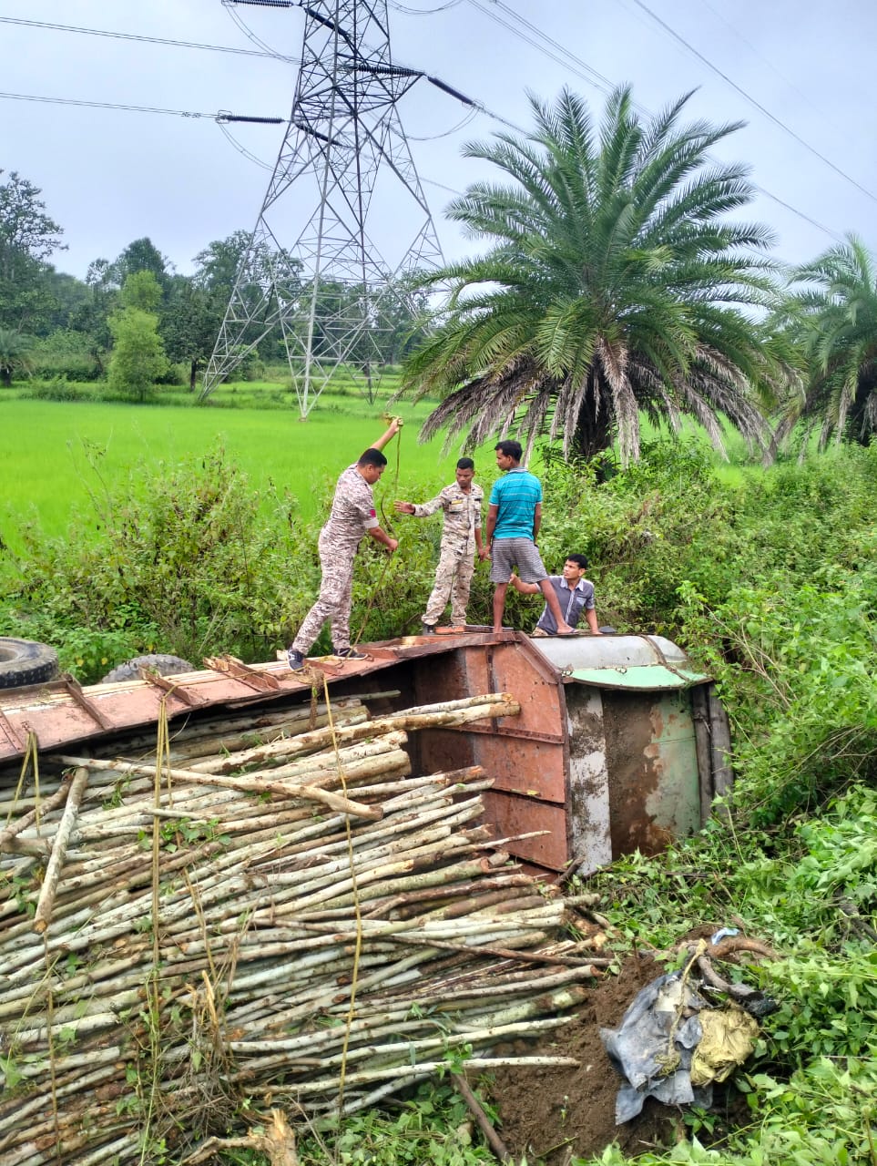 ट्रक पुल से गिरा एक की मौत