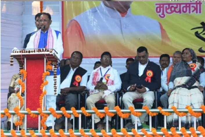 मोदी की गारंटी पूरी करने हर दिन कर रहे काम-मुख्यमंत्री विष्णु देव साय..