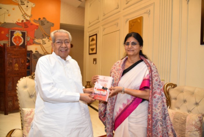 राज्यपाल हरिचंदन से केंद्रीय वाणिज्य एवं उद्योग राज्य मंत्री ने की सौजन्य भेंट...