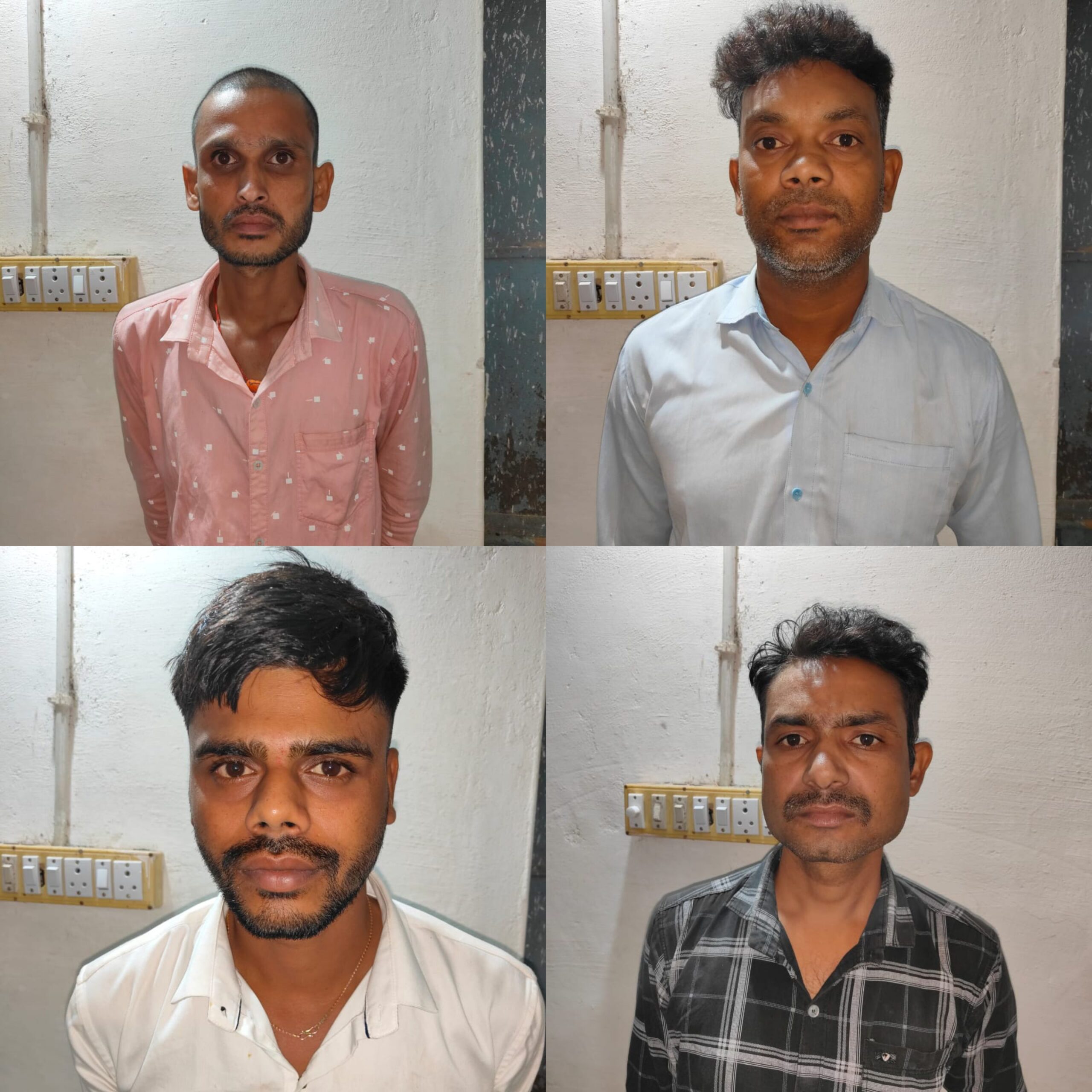 जुआ खेल रहे चार जुआरियों को पुलिस ने पकड़ा...