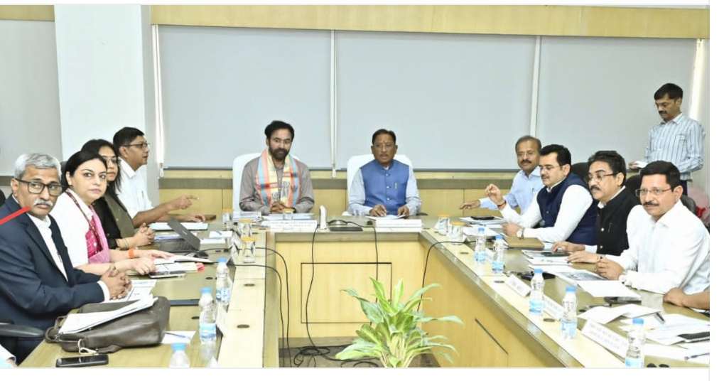 मुख्यमंत्री विष्णु देव साय और केंद्रीय कोयला मंत्री जी. किशन रेड्डी ने खनिज विभाग के कामकाज की समीक्षा की