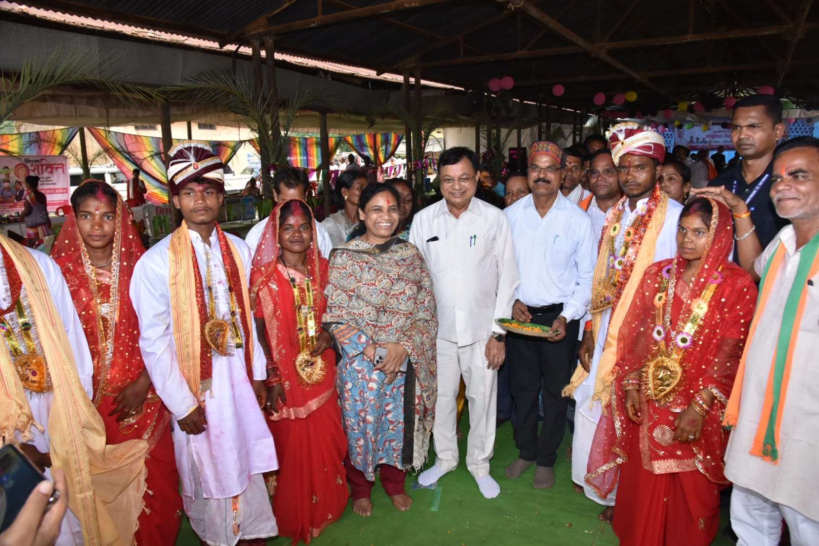 मुख्यमंत्री कन्या विवाह योजना बनी खुशियों का सेतु, 48 जोड़े बंधे विवाह सूत्र में–प्रभारी मंत्री देवांगन ने दिया नवदंपतियों को आशीर्वाद..