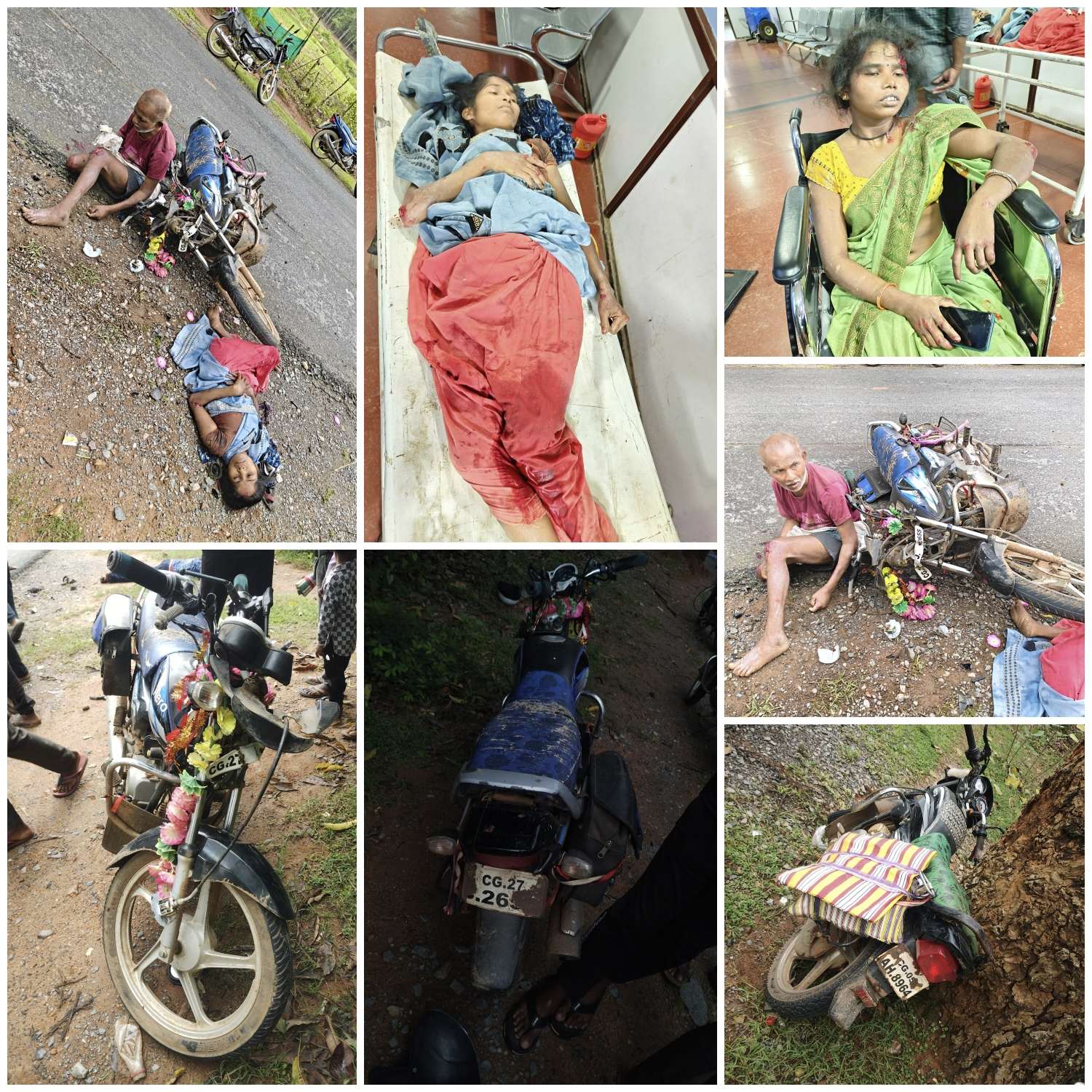 दो बाइकों की भीषण भिड़ंत, एक की मौत, चार घायल...