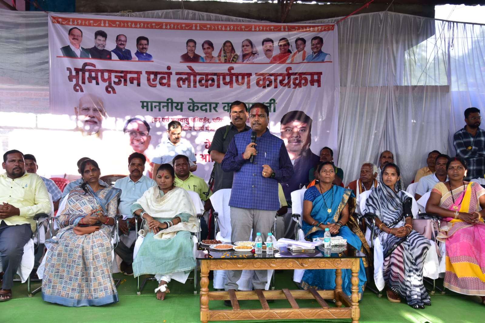 वन मंत्री केदार कश्यप ने गोलावंड में 1.69 करोड़ के विकास कार्यों का किया भूमिपूजन