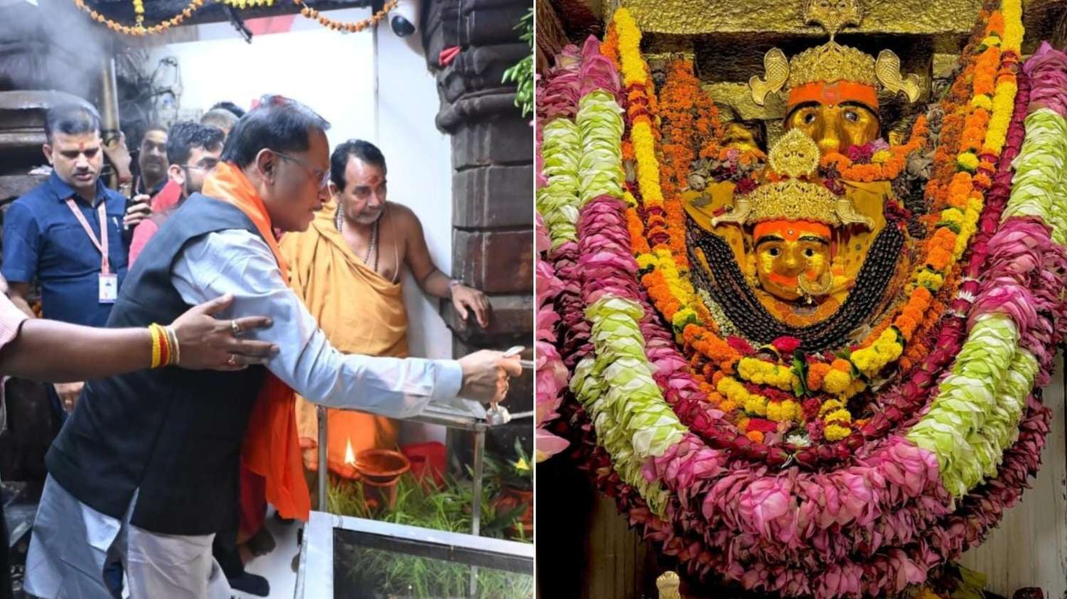 मुख्यमंत्री विष्णु देव साय ने रतनपुर महामाया मंदिर में नवरात्रि पर की पूजा अर्चना
