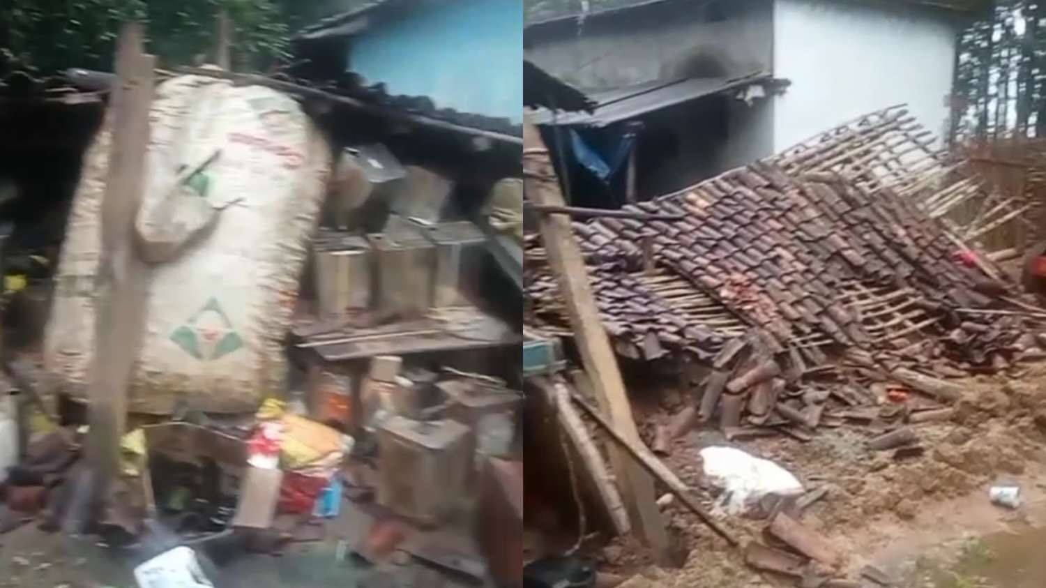 पिपरा ग्राम पंचायत में बारिश से मकान ढहा, कोई जनहानि नहीं...