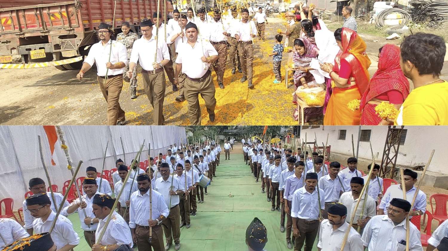 केशकाल में आरएसएस का पथ संचलन एवं शस्त्र पूजन सम्पन्न
