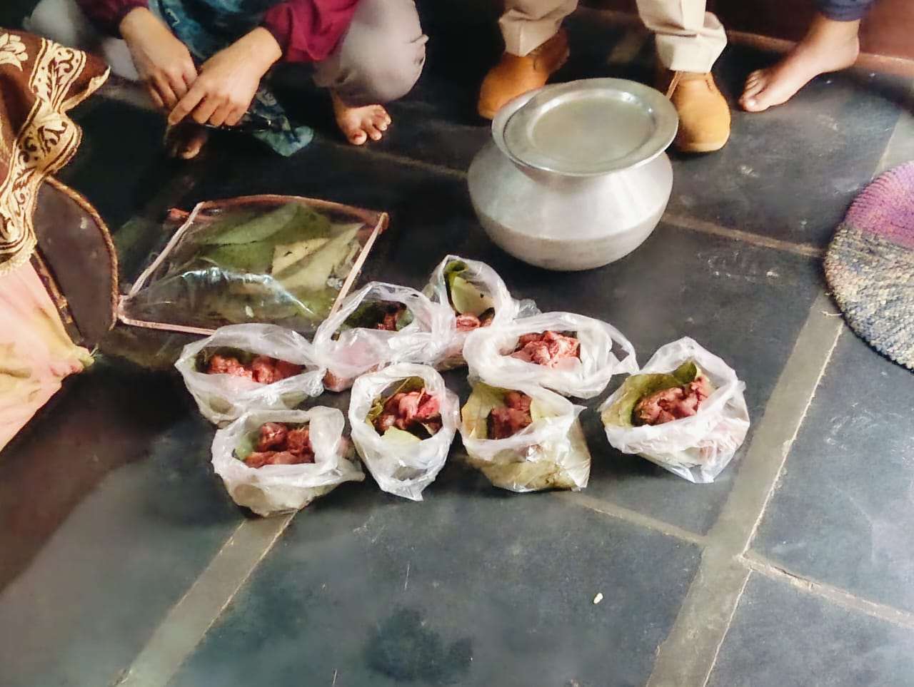 सांभर का मांस मिलने की सूचना पर वन अमले की दबिश, जांच जारी